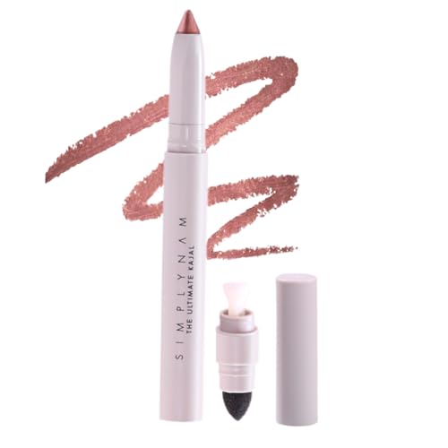 Image of SIMPLYNAM Ultimate Kajal | 1 Stroke Intense Color Payoff | Water Resistant | Long-Lasting & Smudge-Proof | Safe for Sensitive Eyes | 7X More Product | In-Built Sharpener & Smudger | Metallic Bronze