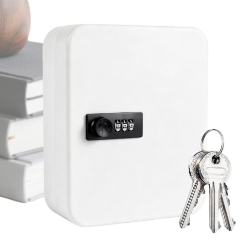 Caja fuerte para llaves de pared con codigo y 28 ganchos 2