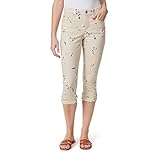 Stil – charakteristische 5-Pocket-Caprihose mit leicht zu öffnendem Reißverschluss vorne, Gürtelschlaufen in Standardgröße an einem schönen, schlankeren geraden Bein.