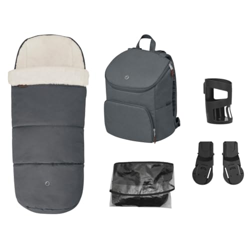 Maxi-Cosi Set de accesorios para Oxford, incluye 5 accesorios esenciales para las salidas familiares, Twillic Graphite