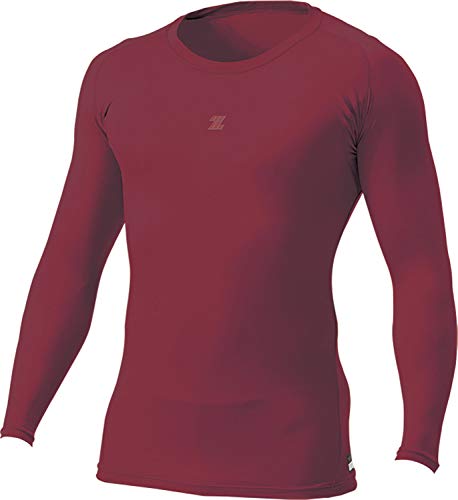 ZETT 野球 プロステイタス PCWクルーネック長袖アンダーシャツ BPRO800C Wエンジ L