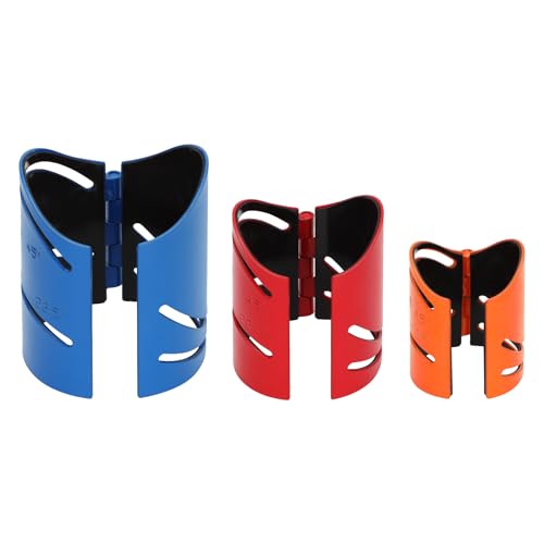 Image of Drkerr 3Piece Magnetic Metal Pipe Cutting Guide Kit for Precision Cuts - (Includes Sizes: 1-7/8", 2-3/8", 2-7/8"), Guides Cuts at 45°, 90°, 22.5° and Saddle Cut, Pipe Marking Tool