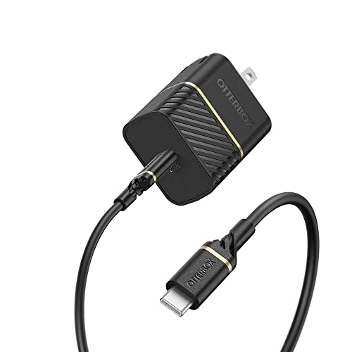 OtterBox Wall Charger USB-C 20W + OtterBox USB C-C 1M Cable- BLACK SHIMMER