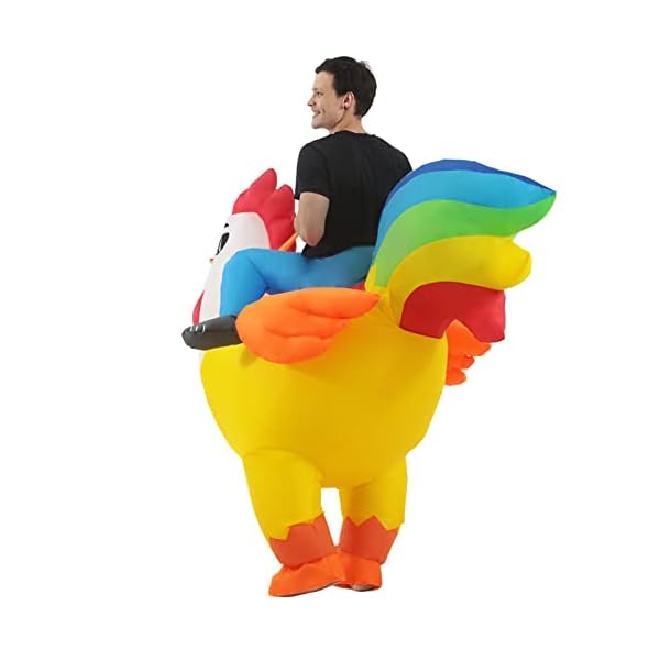 Kooy inflatable costume adult rooster ride on chicken costume,halloween costumes blow up costumes - image 7