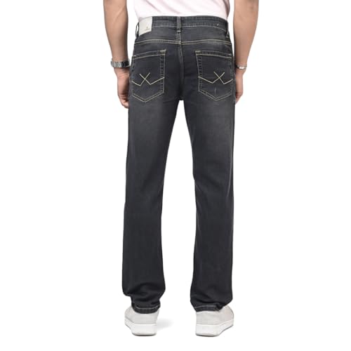 Image of WROGN Men's Stretch Denim Jeans | Straight Fit | Casual Style | Mid Rise