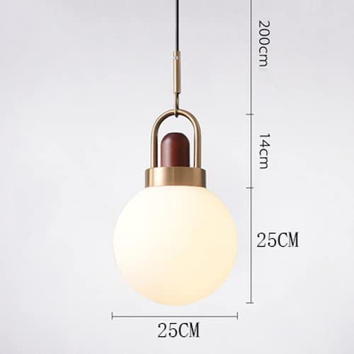 Lámpara de madera estilo japonés moderna y sencilla con pantalla redonda 2