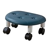 DGHNBMGNG Taburete con ruote girate a 360° for pulire i pavimenti della cucina e rodapié, pieghevoli e portatili.(Blue)
