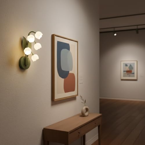 Aplique de pared Lily Of The Valley de hierro verde con led G4 moderno 7