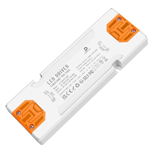 Image of DUSKTEC 12V LED Driver 60W 5A, Low Voltage LED Transformer AC 240V to DC 12 Volt, Constant Voltage Power Supply for LEDs Strip Lights G4 MR11 and MR16 Light Bulbs, 165 x 58 x 16 mm