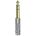 Geekria Apollo 6.35mm Male to 2.5mm Female Stereo Audio Jack Adapter, 6.35mm (1/4 Inch) to 2.5mm, Male to Female Plug Adapter Gold Plated
