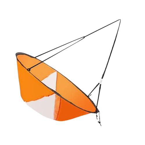 Homoyoyo Folding Kayak Sail Window for Paddle Canoe Scout Downwind Wind Sail Multifunctional Accessory Orange 108cmx108cm