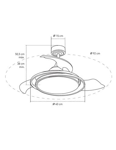 Ventilateur de Plafond CristalRecord Ø 40 cm - vue 10