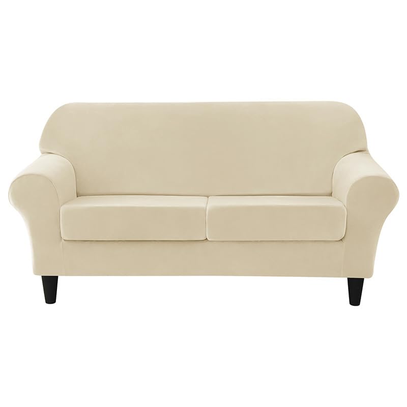 Housse de canapé extensible en tissu épais et confortable de qualité supérieure