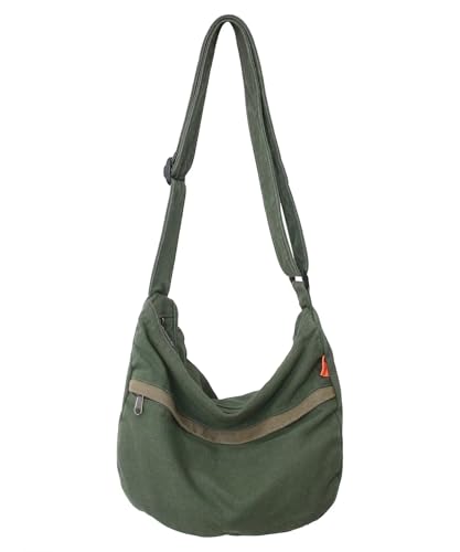 Hobo Crossbody Bags for Women, Canvas Messenger Bag Shoulder Tote Bag Travel Hiking Work