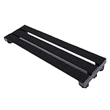 Fockety Guitar Pedal Board, 19"x5" Portable Aluminum Alloy Pedalboard with Non Slip Silicone Feet Mat, Super Light Effect Pedalboard for Band, Concert, Music Hall, Theater, Home