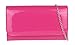 Girly HandBags Plain Glossy Clutch Bag (Fuchsia)