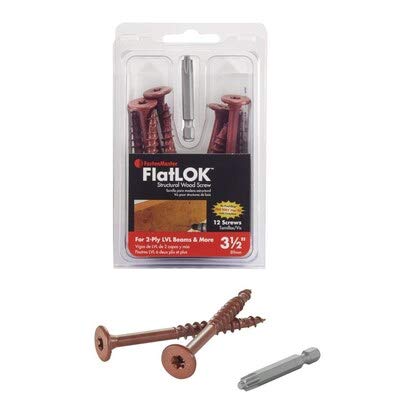FlatLOK #0 x 3-1/2-in Red Ecoat Flat-Head Interior/Exterior Structural Wood Screws (12-Count)