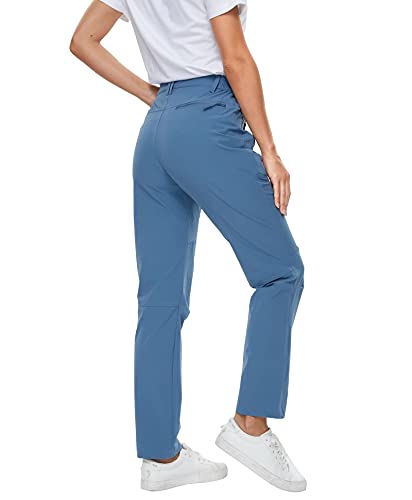Magcomsen Women's Work Pants With Pockets Quick Dry Summer Workout Trouser Work Pants For Women Active Pants Hiking Pants Lightweight Athletic Pants Dark Grey #TOP2
