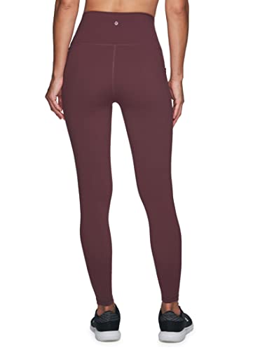 Rbx Women's Super Soft Full Length Running Yoga Squat Proof Legging Solid Maroon S #TOP2