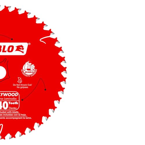 Image of Diablo High-Performance Finish Trim Saw Blade for Wood - 6-1 /2 inch x 40-Teeth, Tico Carbide - D0641X | 6-1 /2 Diameter, Tico Hi-Density Carbide Tips, Atb Grind, 5 /8 Arbor, 059 Kerf, Perma-Shield Coating