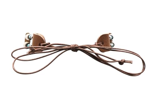 outROAR Gear Native Style Bone Choker Necklace- Two Row American Indian Inspired Regalia - Rustic Beige with Blue/Brown Accents2