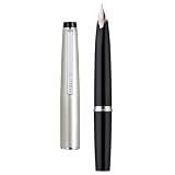 Penna stilografica Jinhao 59 con punta extra fine, convertitore incluso, mini penna da viaggio tascabile in argento
