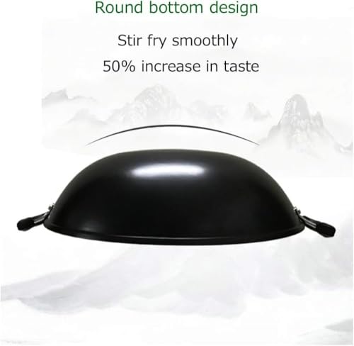 Wok de hierro fundido 18 pulgadas estilo chino tradicional miniatura 5
