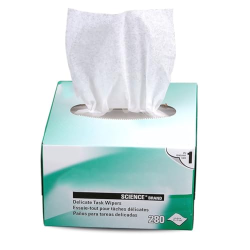 JoyousMall Lot de 280 feuilles de papier de nettoyage en fibre optique - Lingettes à faible peluches pour composants électroniques - Chiffons de nettoyage antistatiques en pâte de bois pour