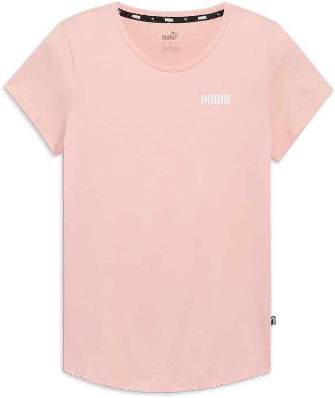 PUMA Womens Essentials Crew Neck Short Sleeve Casual Tops Casual - Pink