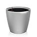 Produktbild Lechuza Classico Premium 21 LS hochwertiges Pflanzgefäß mit ERD-Bewässerungs-System, Silber metallic, Diameter: 21cm Height: 20cm