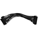 Rallonge d'alimentation pour carte mère : le connecteur mâle de la carte mère utilise une interface combinée 24 broches (20+4), compatible avec les anciennes cartes mères à 20 broches. adaptateur de câble pour carte mère