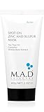 M.A.D Skincare Spot On Zinc and Sulfur Mask - Pore Refining Complex with Alp Sebum and Willow Bark for Targeted Oil Control 2.0 oz