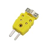 PZRT 1-Pack K Type Thermocouple Plug Adapter with Fixing Clamp RTD Circuits Mini Male Wire Connector