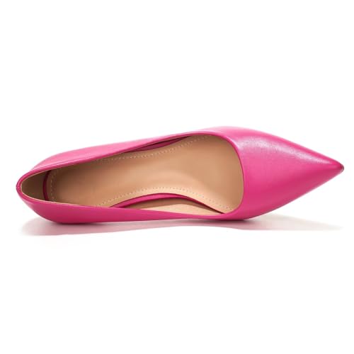 Image of Women's Low Kitten Heel Pumps Classic Fashion Dress Pumps Simple Heeled Shoes for Office Work