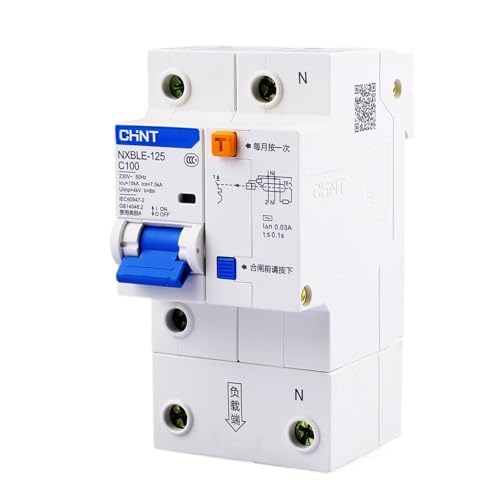 Disjoncteur différentiel RCBO NXBLE-125 1P+N 100A pour protection tableau électrique