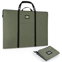GNEGNI LIFE Künstler Portfolio Tasche A1, 61 x 91,4 cm Zeichenmappe mit Schulter und Tragegriff, wasserdichte Malmappen für Kunstwerke, Skizzen, Zeichnungen, Gemälde, Poster, Fotografie (Olivgrün)