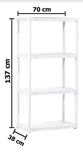 Estante Tubular Com 4 Prateleiras, Branca, Ordene Br