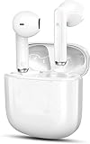 【♬Komfortables Fit und Ultra-lightweilight-Design】 45 ° Halb-in-Ear-Design macht die kabellose kopfhörer. Snug-ergonomisches Design, um Druck zu zerstreuen und den Tragekomfort zu gewährleisten. Nicht mehr Anliegen von Ohrhörer, die ausfallen, bewegen sich einfach, wenn Sie möchten Sport, Musik und Anrufe. Es macht einen idealen Begleiter, während Sport, Laufen, Radfahren, Yoga, Fitnessstudio usw.
