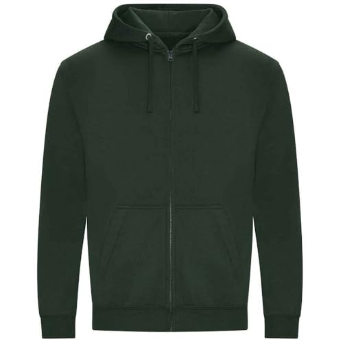 Image of PRO RTX Mens Full Zip Hoodie (S) (Bottle Green)