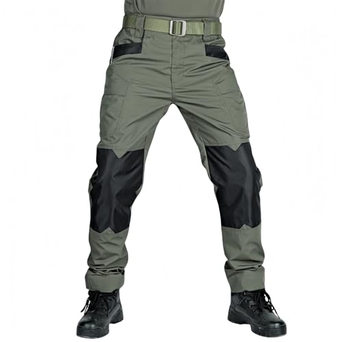 Pantalones tácticos LeSpartan Le Spartan para hombre, pantalones de motocicleta, ligeros, repelentes al agua, Ripstop, cargo, de secado rápido, pantalones de senderismo para ciclismo, verde, XL