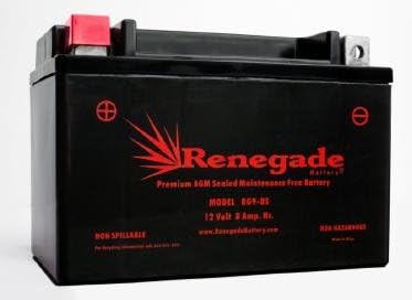 ATV Battery; RG9-BS; Polaris (2007, 2008, 2008, 2009, 2010, 2011) Outlaw 525 IRS, Outlaw 525 S / (2003, 2004, 2005, 2006, 2007) Predator 500; Part# ES9BS, BTX9-BS, UTX9, TYX9-BS