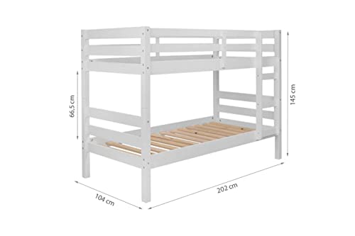 Beliche Infantil Teen Meu Móvel de Madeira - Branco Giz
