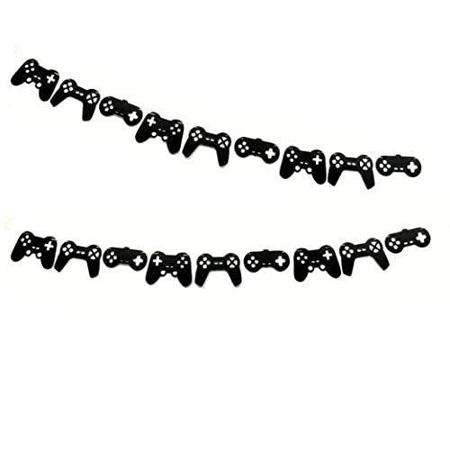 Video Game Controller Banner Double Sized Glitter Paper Game Controller Birthday Party Supplies Birthday Decorations Themed Garland Video Party Decorations Pre-Assembled