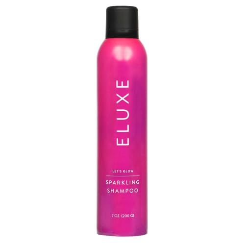 ELUXE Sparkling Scalp Shampoo bottle, 7 oz size, with pink and purple gradient design.