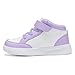 YEESANFUL Purple Shoes for Little Girls High Top Sneakers Hook and Loops Fashion Kids Running Shoes 1