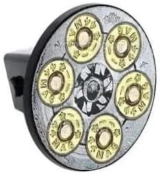 Custom Class 3 Tow Hitch Receiver 2" Insert Plug Truck & SUV - 44 MAG Revolver Style-9856-6698