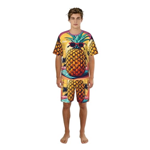 Pyjama homme motif ananas élégant pour redécouvrir la détente nocturne