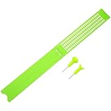 SECFOU Braille Writing Board with Stylus Set, 4-line 28-Cell Plastic Braille Fingerboard Kit for Visually Impaired Learning, Reusable Blind Writing Aid with 2 Pens, Green