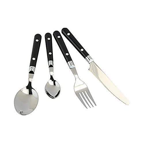 Apollo The Housewares Brand Silver Apollo Ss Cutlery Set 16Pc Bistroblck