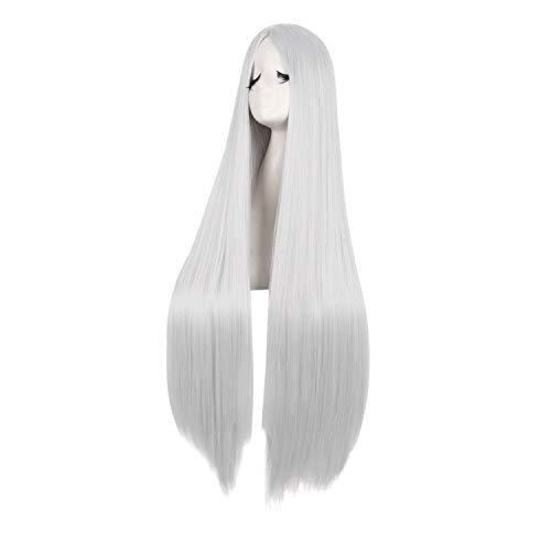 Image of MapofBeauty 40 Inch /100cm Fashion Straight Long Costume Anime Cosplay Wig (Silver)